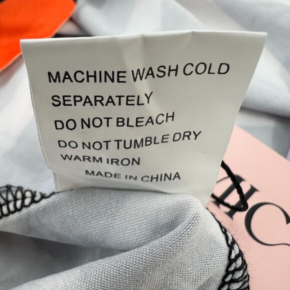 MICAS S Psychedelic Swirl Mini Dress Bodycon Strapless Multi-Color Y2K Party - Picture 7 of 9